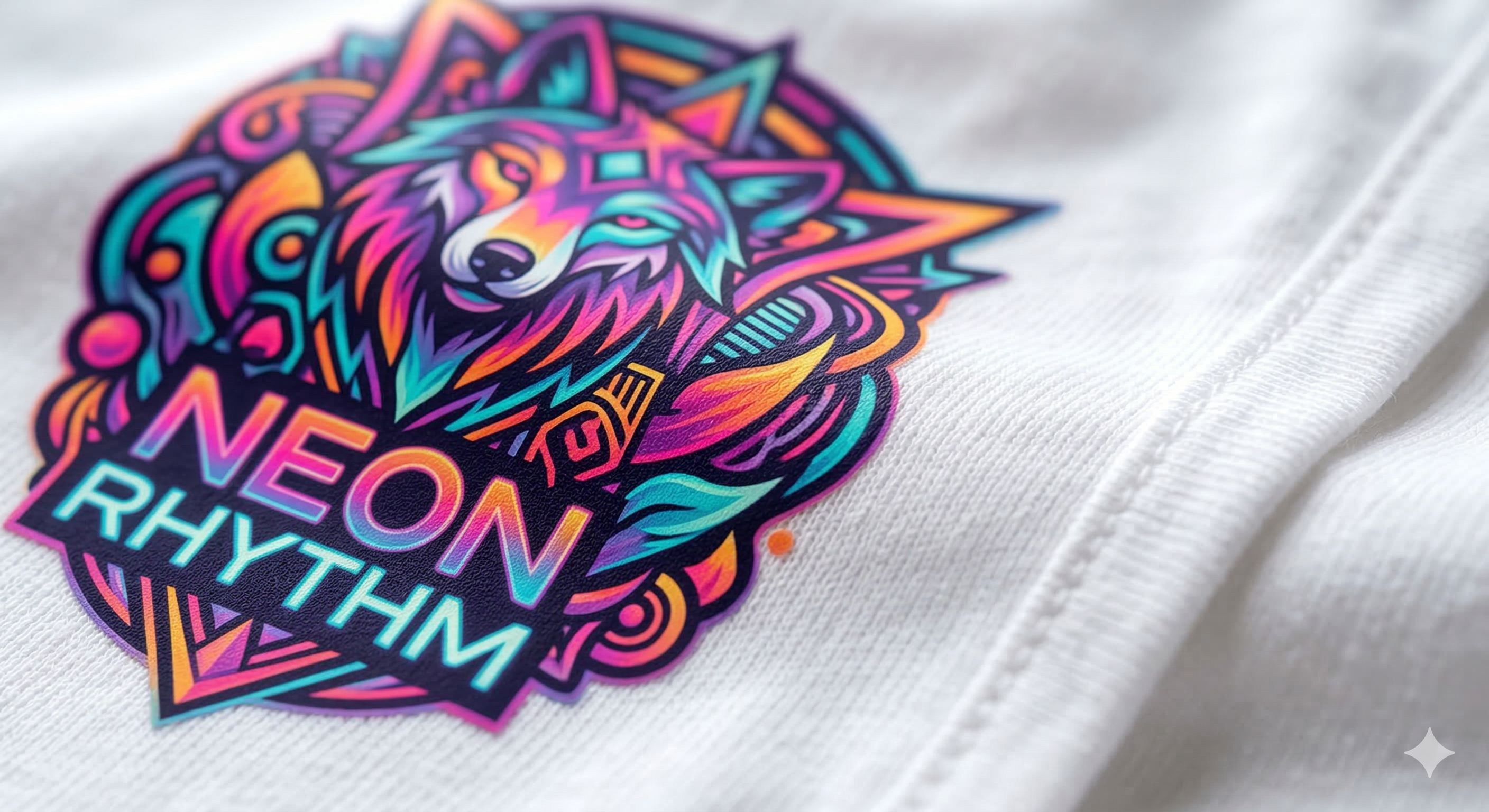 Detailed DTF Print on White Tee